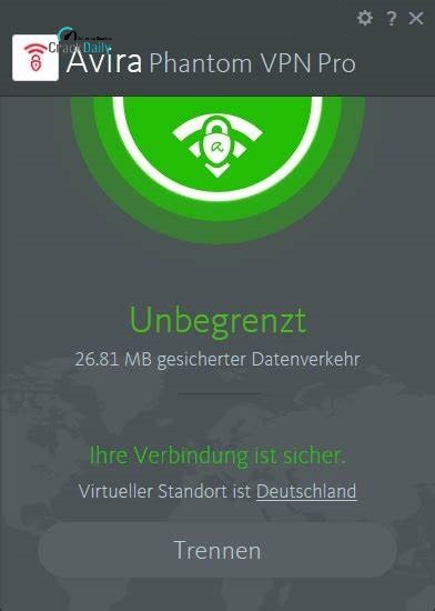 Avira Phantom VPN Pro Screenshot 2