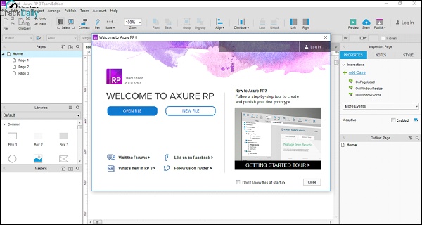 Axure RP Pro Team Enterprise Screenshot