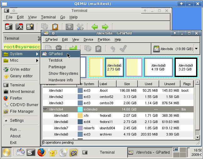 SystemRescueCd Activation