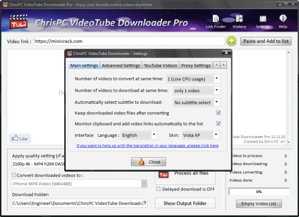 ChrisPC VideoTube Downloader Pro Crack