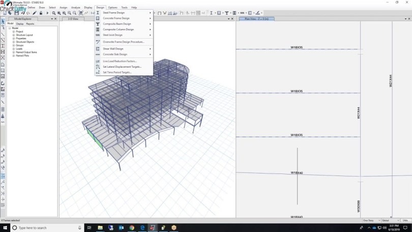 CSI ETABS Ultimate Screenshot